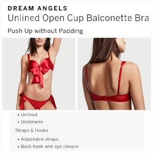 Victoria's secret dream Angel's open cup bra PEAK A BOO bra MEDIUM